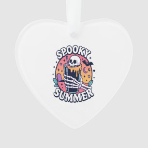 Halloween Spooky Summer Skeleton Drink Ornament
