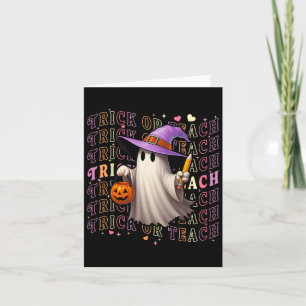Halloween Spooky Teacher Ghost Costume For Men Wom Card