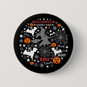 Halloween Spooky Time 6 Cm Round Badge