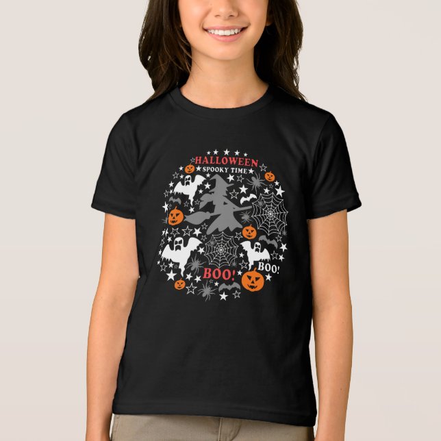 Halloween Spooky Time Tri-Blend Shirt (Front)