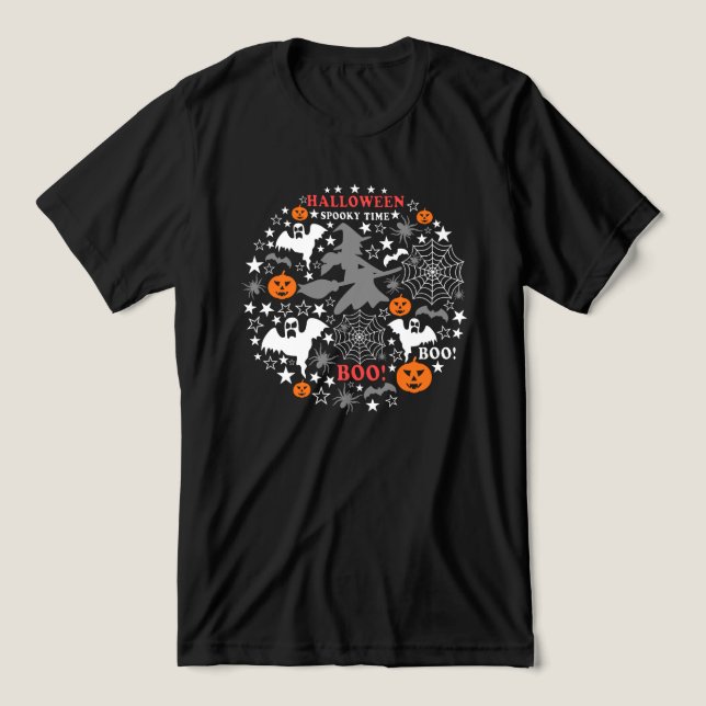 Halloween Spooky Time Tri-Blend Shirt (Design Front)