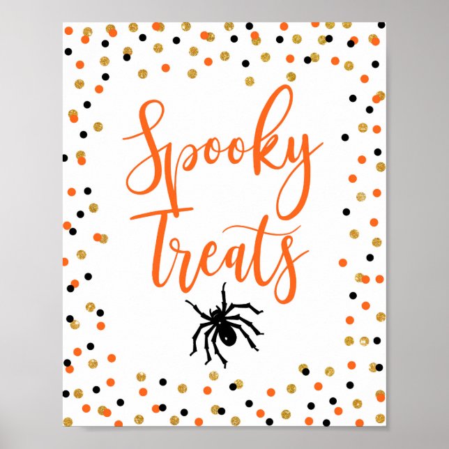 Halloween Spooky Treats Party Sign (Front)
