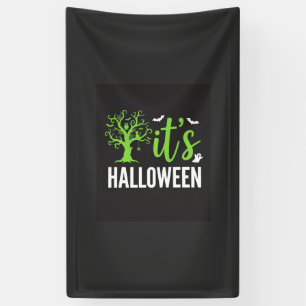 Halloween Spooky Tree Bats Vector Design_1 Banner