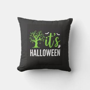 Halloween Spooky Tree Bats Vector Design_1 Cushion