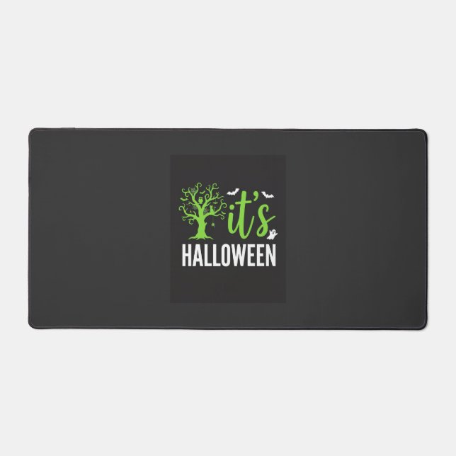 Halloween Spooky Tree Bats Vector Design_1 Desk Mat (Front)