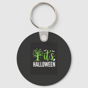 Halloween Spooky Tree Bats Vector Design_1 Key Ring