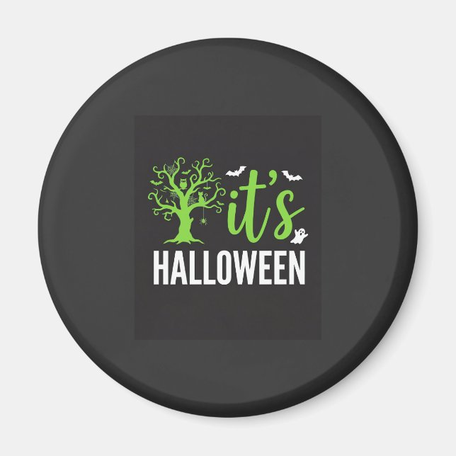 Halloween Spooky Tree Bats Vector Design_1 Magnet (Front)