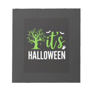 Halloween Spooky Tree Bats Vector Design_1 Notepad