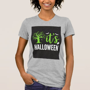 Halloween Spooky Tree Bats Vector Design_1 T-Shirt