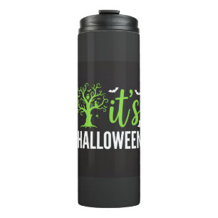 Halloween Spooky Tree Bats Vector Design_1 Thermal Tumbler