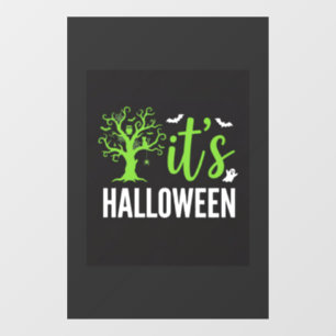 Halloween Spooky Tree Bats Vector Design_1 Window Cling