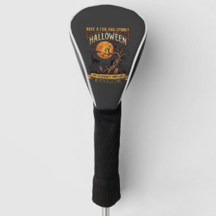 Halloween Spooky Tree Full Moon Black Cat Graveyar Golf Head Cover