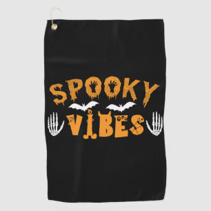 Halloween Spooky Vibes Birthday Golf Towel