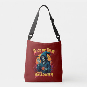 Halloween Spooky Vibes: Trick or Treat Skeleton Crossbody Bag