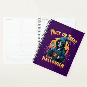 Halloween Spooky Vibes: Trick or Treat Skeleton Planner