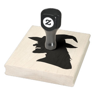 Halloween Spooky Witch 4" x 5" Rubber Stamp