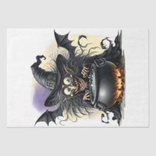Halloween Spooky Witch Cartoon Tissue Paper