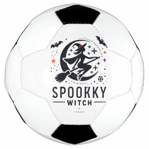 Halloween Spooky Witch Design - Flying on Broom Football
