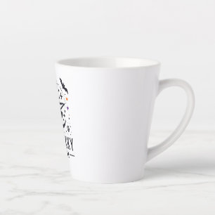 Halloween Spooky Witch Design - Flying on Broom Latte Mug