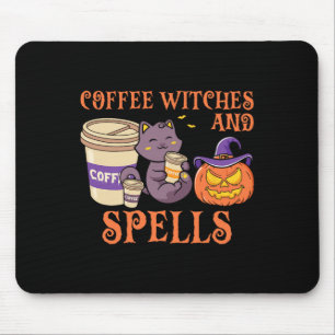 Halloween Spooky Witches Coffee Witches And Spells Mouse Mat