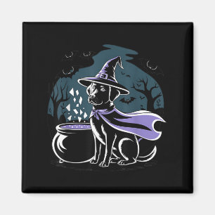 Halloween Spooky Witchy Black Labrador Retriever Magnet