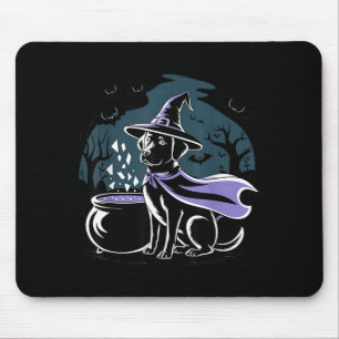 Halloween Spooky Witchy Black Labrador Retriever Mouse Mat