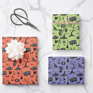 Halloween Spooky Wrapping Paper Sheet