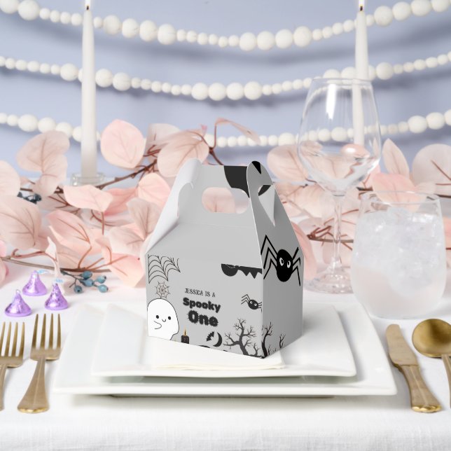 Halloween Sppoky One First Birthday party Favour Box (Wedding)