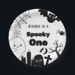 Halloween Sppoky One First Birthday party Paper Plate<br><div class="desc">Spooky one  halloween Paper plate!" This is ideal for an October birthday or a spooky party. The template is ready for you to modify,  and there are related things in my store,  under the eerie Halloween collection.</div>
