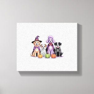 Halloween Squad Dog Canvas Print