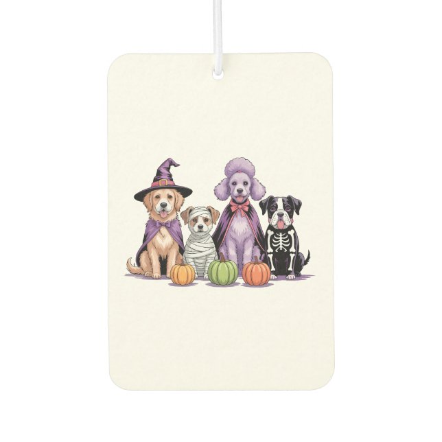 Halloween Squad Dog Car Air Freshener (Front)