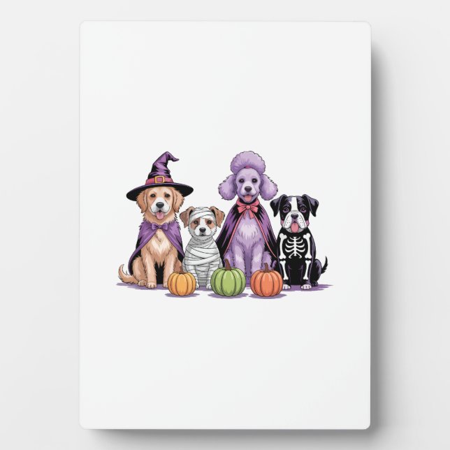 Halloween Squad Dog Plaque (Front)