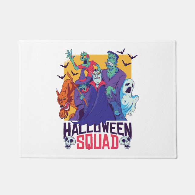 Halloween Squad  Doormat (Front)