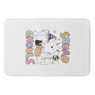 Halloween Squad Ghosts Ghouls Funny Spooky Women G Bath Mat