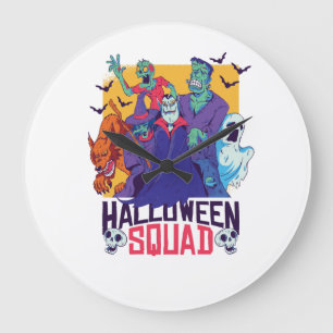 Halloween Squad Large Clock