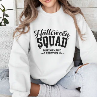 Halloween Squad Making Magic Together Typography Sweatshirt