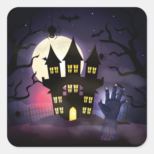 Halloween Square Sticker (Front)