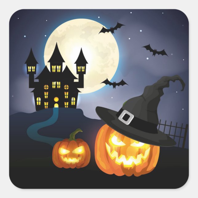 Halloween Square Sticker (Front)