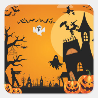 Halloween Square Sticker