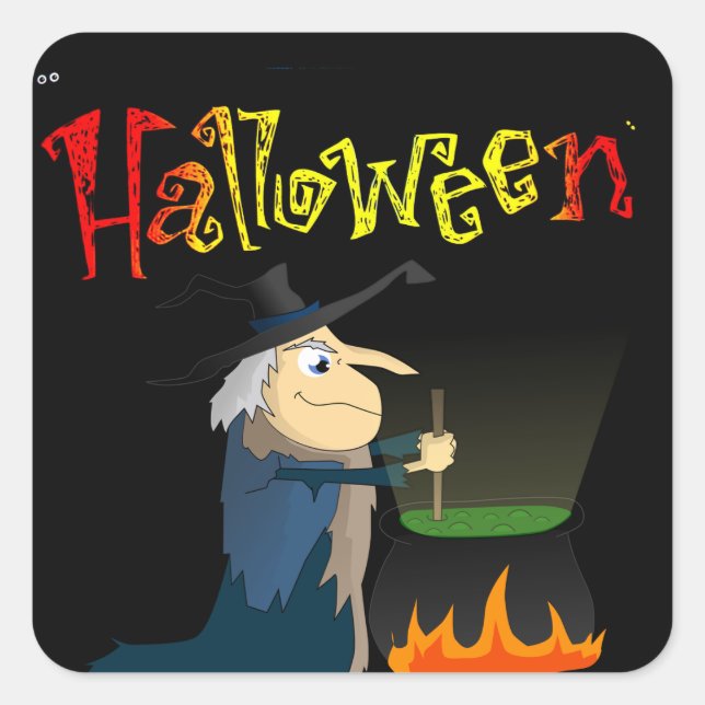 Halloween Square Sticker (Front)