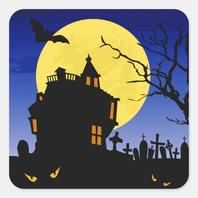 Halloween Square Sticker (Front)