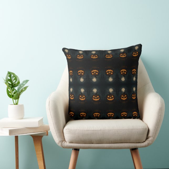 Halloween Square Throw Pillow (Chair)