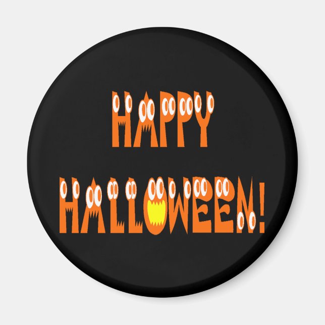 Halloween Squash Text Magnet (Front)