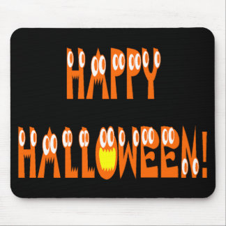 Halloween Squash Text Mouse Mat