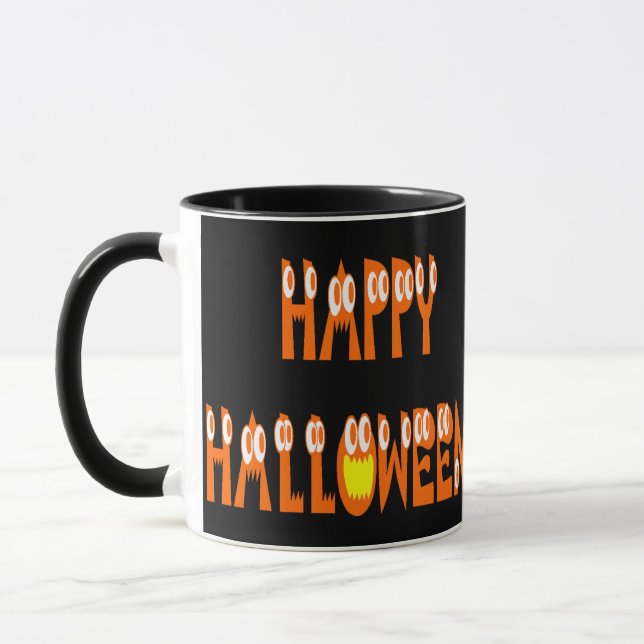 Halloween Squash Text Mug (Left)