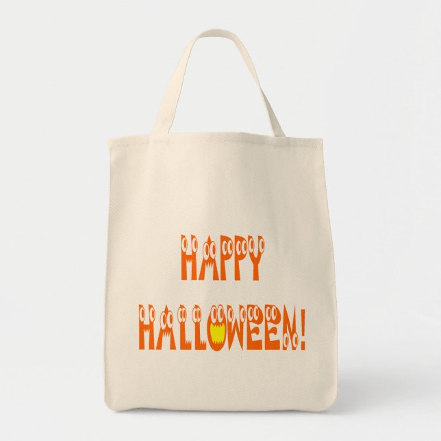 Halloween Squash Text Tote Bag (Front)