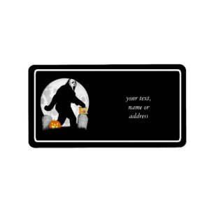 Halloween Squatchin' Label