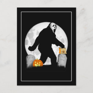 Halloween Squatchin' Postcard