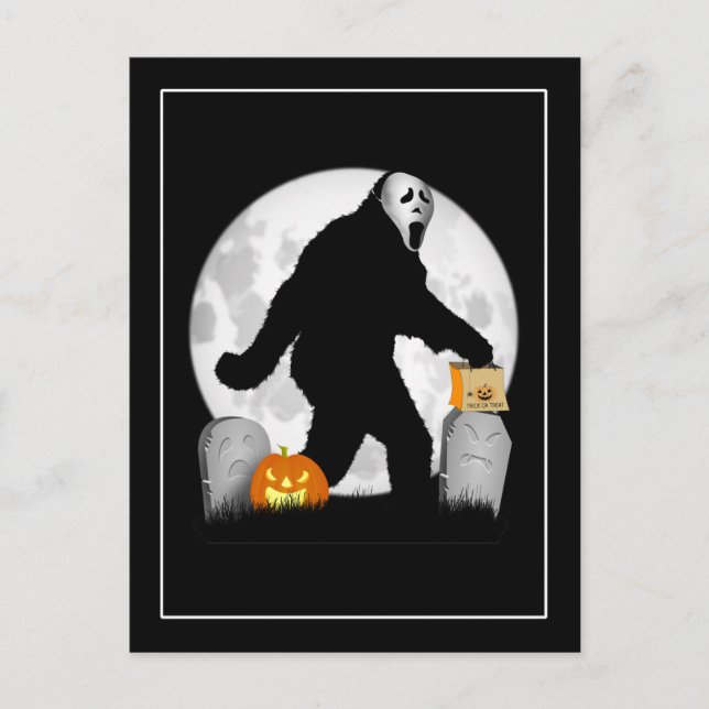 Halloween Squatchin' Postcard (Front)