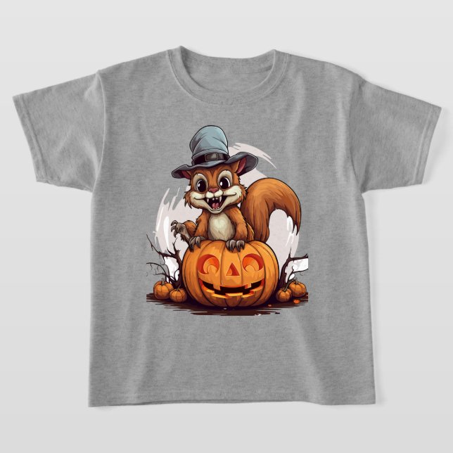 Halloween Squirrel T-Shirt (Laydown)